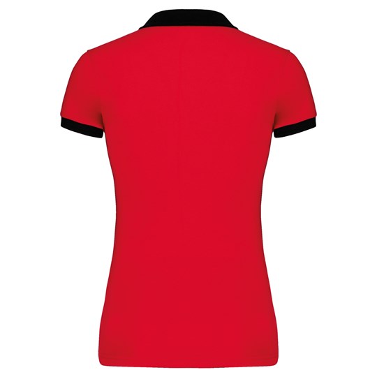 Polo piqué bicolore femme