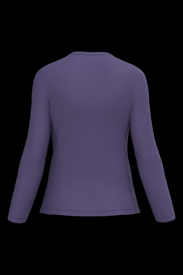 T-shirt col V manches longues femme