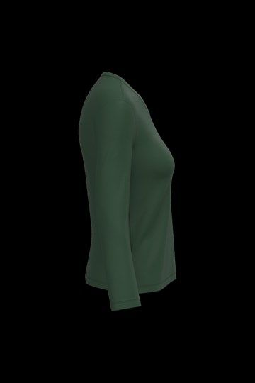 T-shirt col V manches longues femme