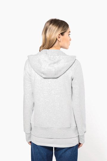 Sweat-shirt zippé capuche femme
