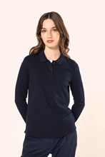 Polo Supima® manches longues femme