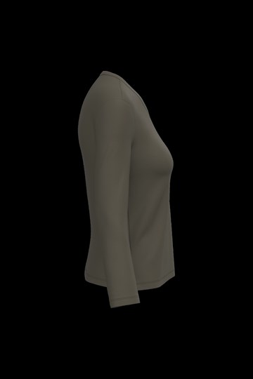 T-shirt col V manches longues femme