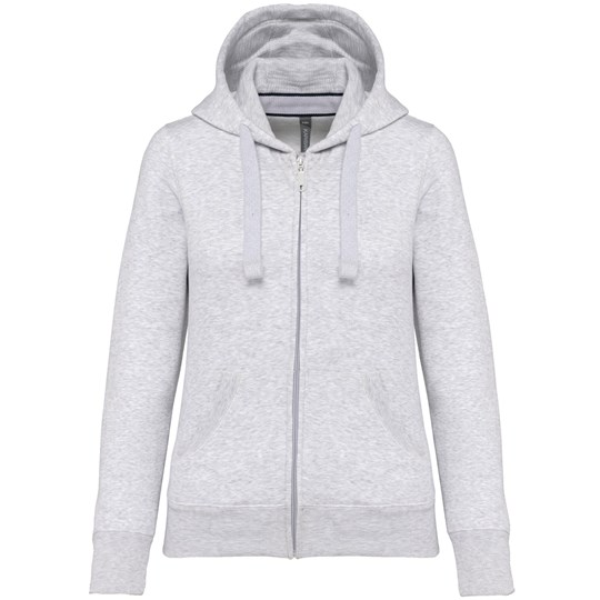 Sweat-shirt zippé capuche femme