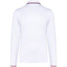 Polo maille piquée manches longues homme