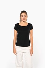 T-shirt col bateau manches courtes femme