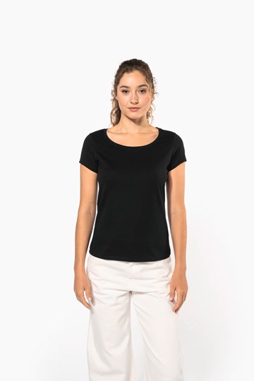 T-shirt col bateau manches courtes femme