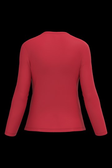 T-shirt col V manches longues femme