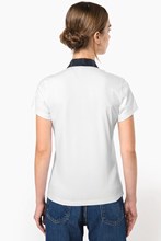 Polo jersey bicolore femme