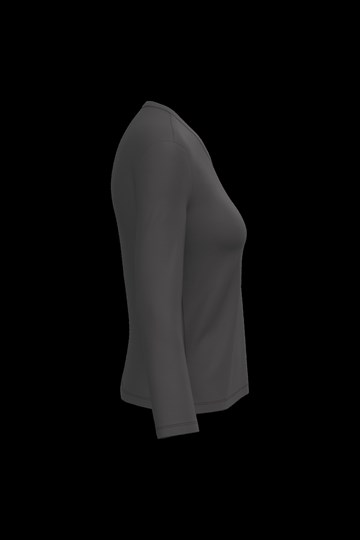 T-shirt col V manches longues femme