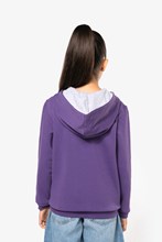 Sweat-shirt capuche contrastée enfant