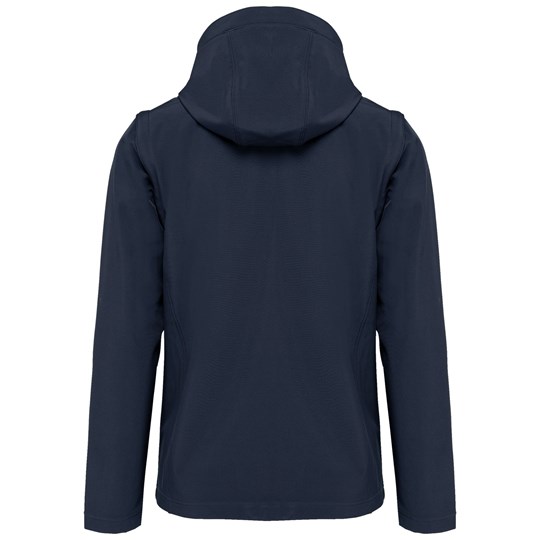 Veste Softshell 3 couches à capuche avec manches amovibles unisexe
