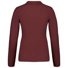 Polo piqué manches longues femme