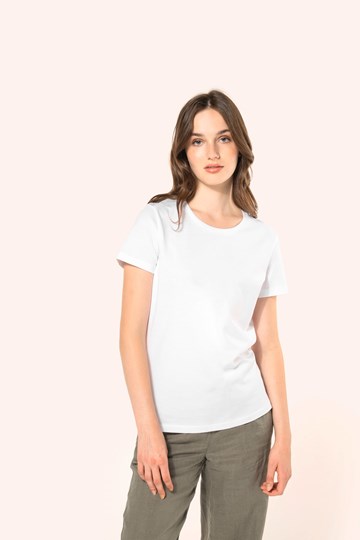 T-shirt Supima® col rond manches courtes femme