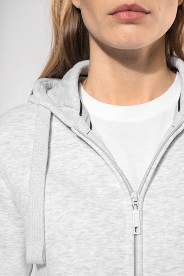 Sweat-shirt zippé capuche femme