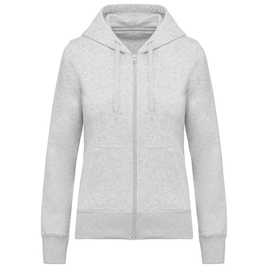 Sweat-shirt écoresponsable zippé à capuche femme