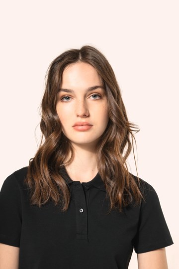 Polo Supima® manches courtes femme