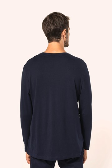 T-shirt Supima® col V manches longues homme