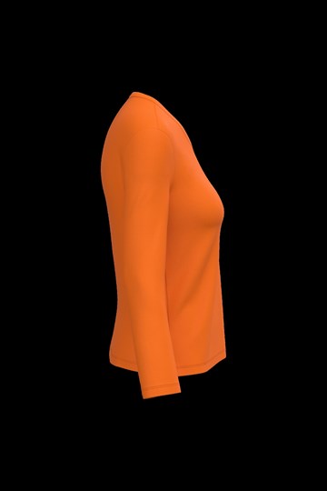 T-shirt col V manches longues femme