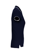 Polo maille piquée manches courtes femme