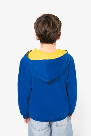 Sweat-shirt capuche contrastée enfant