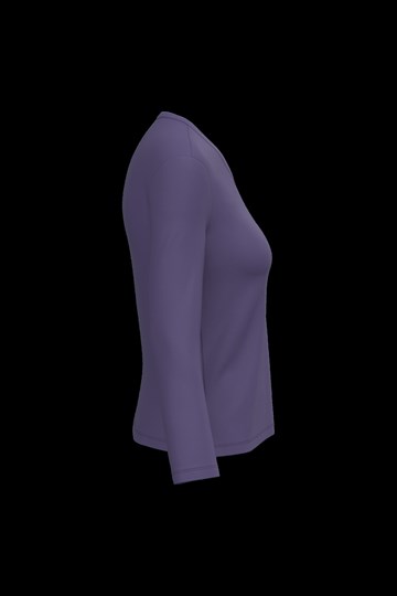 T-shirt col V manches longues femme