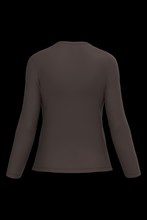 T-shirt col V manches longues femme