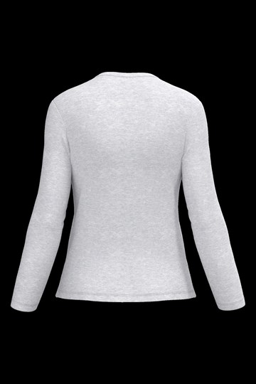 T-shirt col V manches longues femme