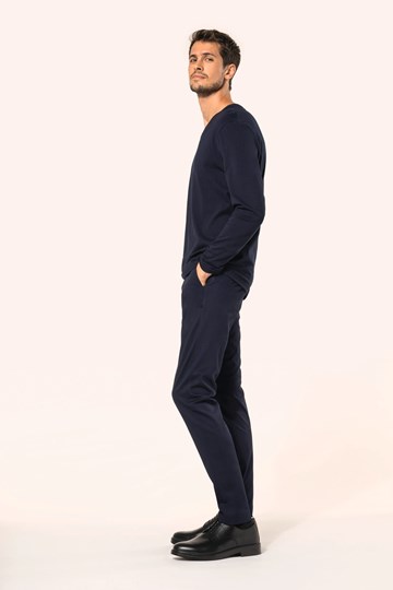 T-shirt Supima® col V manches longues homme