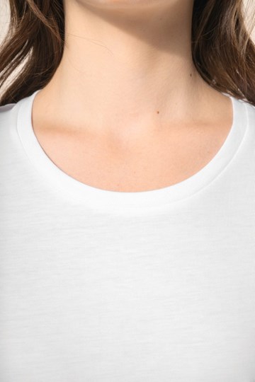 T-shirt Supima® col rond manches courtes femme