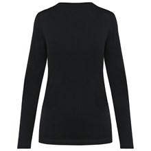 T-shirt Supima® col rond manches longues femme