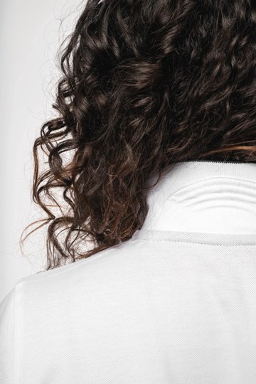 Polo maille piquée manches courtes femme