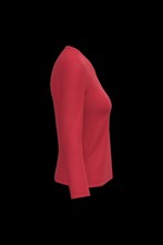 T-shirt col V manches longues femme