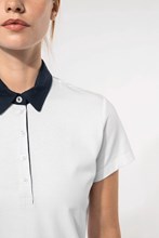 Polo jersey bicolore femme