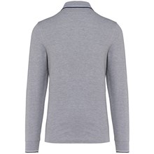 Polo maille piquée manches longues homme