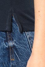 T-shirt maille piquée col V femme