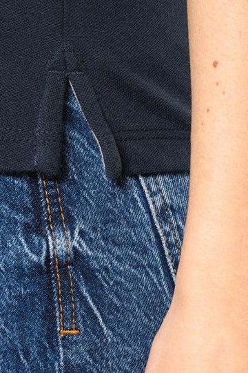 T-shirt maille piquée col V femme