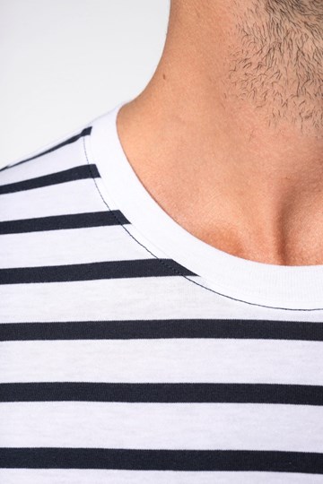 T-shirt rayé marin avec poche manches courtes homme