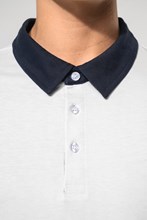 Polo jersey bicolore homme