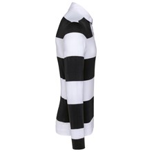 Polo rugby rayé manches longues unisexe