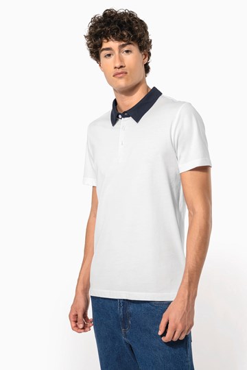Polo jersey bicolore homme