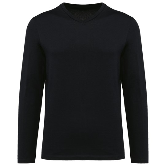 T-shirt Supima® col V manches longues homme