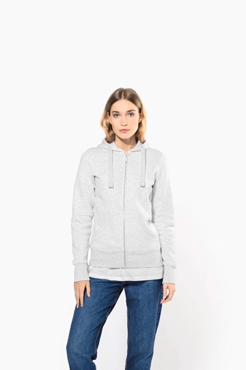 Sweat-shirt zippé capuche femme