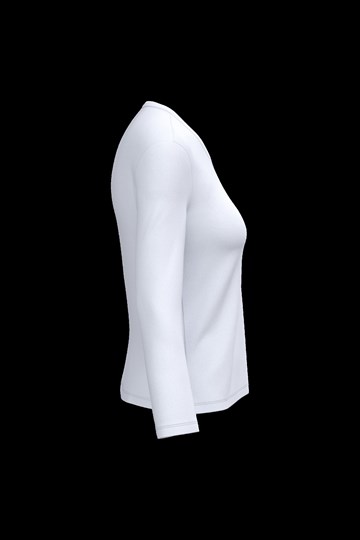 T-shirt col V manches longues femme